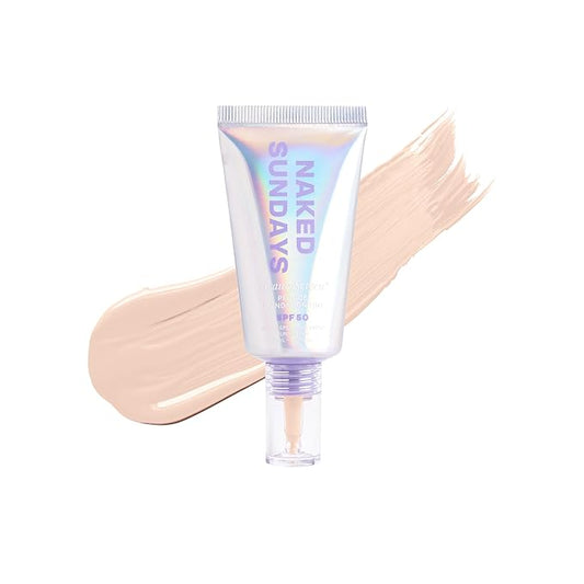 Naked Sundays BeautyScreen™ SPF 50 Mineral Peptide Foundation Tint – 2-in-1 Skin Tint & Mineral Sunscreen | Radiant, Buildable Coverage, Acne-Safe, Infused with Peptides (1.5 Fair Cool, 1.01 Fl Oz)-Velvo Beauty