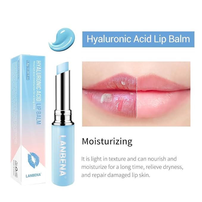 LANBENA Hyaluronic Acid Lip Balm Moisturizing Lips Long-Lasting Protection Nourishing Lip Care (1.8g / 0.06 fl oz)-Velvo Beauty