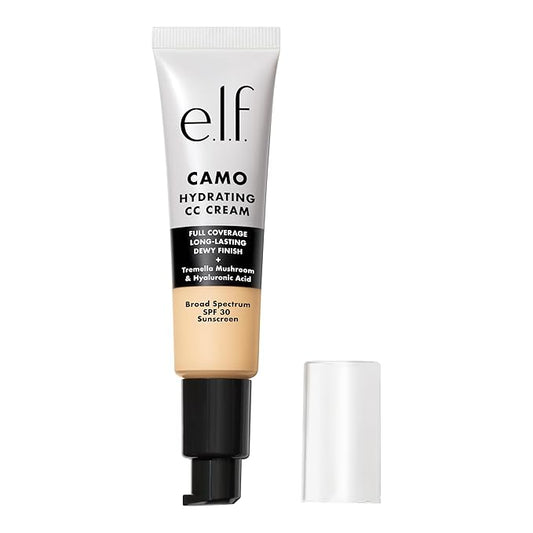 e.l.f. Hydrating Camo CC Cream, SPF 30, Color Correcting Full Coverage Foundation For A Dewy Finish, Vegan & Cruelty-Free, Fair 100 W-Velvo Beauty