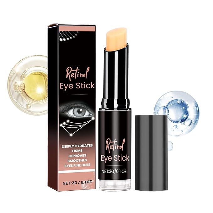 Retinol Eye Stick, Retinol Eye Cream for Dark Circles and Puffiness, Under Eye Cream Anti Aging, Retinol Eye Balm Reduce Fine Lines and Dark Circles, Visible Results in 3-4 Weeks-Velvo Beauty