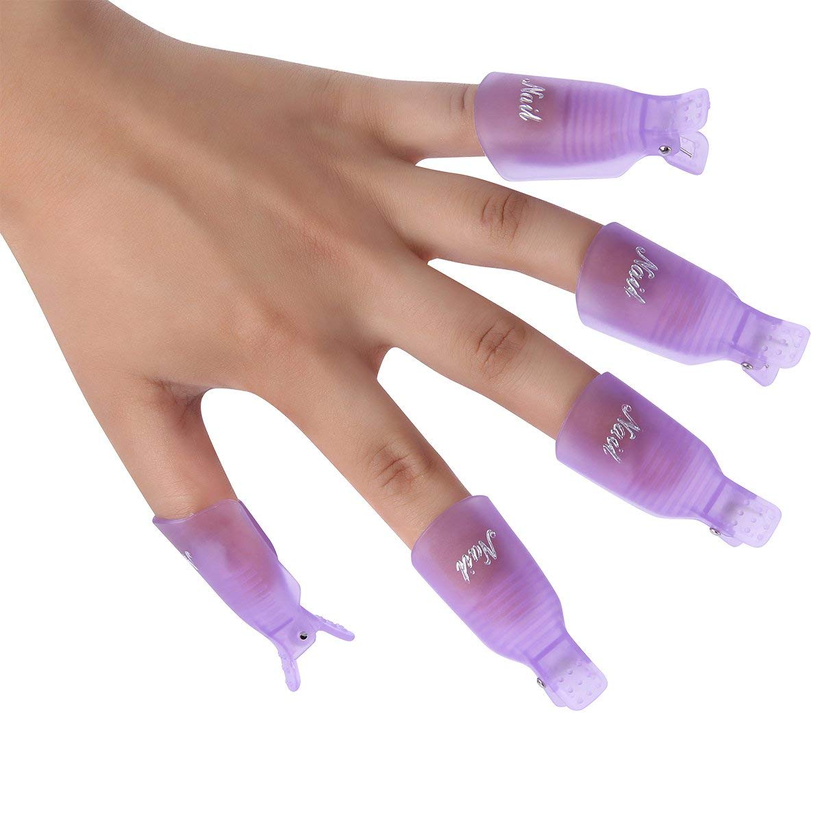 650 Pcs Lint Free Nail Wipes 2" x 2" Nail Polish Removers Cotton Pads and 20 Pcs Reusable Toes & Fingers Nail Soak Off Clips-Velvo Beauty