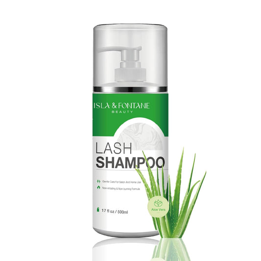 Isla & Fontane Lash Shampoo Bulk – Multi-Scent Series – 17 fl oz / 500ml | Gentle Eyelash Cleanser for Lash Extensions | Non-Irritating | Professional Lash Bath Foam For Salon And Home Use (Aloe Vera)-Velvo Beauty