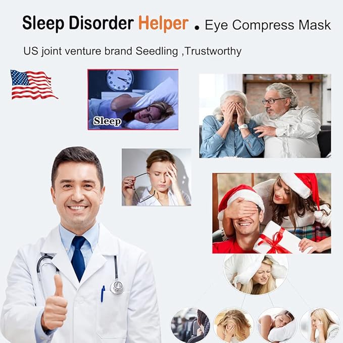 Heated Eye Mask, Dry Eyes, Sleep Mask, Use Damp-Heat Therapy To Unclog The Glands, Restore Puffy Eyes and Dark Circles, Relieve Dry Eye Syndrome, Chalazion, Stye, MGD and Blepharitis-Velvo Beauty