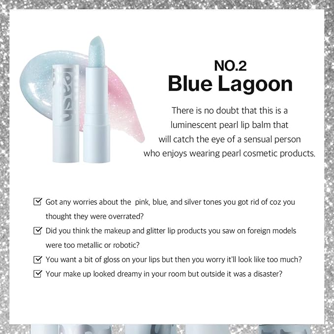 [UNLEASHIA] Glacier Vegan Lip Balm (NO.2 BLUE LAGOON)-Velvo Beauty