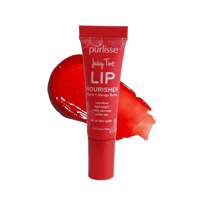 Purlisse Juicy Tint Lip Nourisher - Tinted Lip Moisturizer (Ruby Shine)-Velvo Beauty