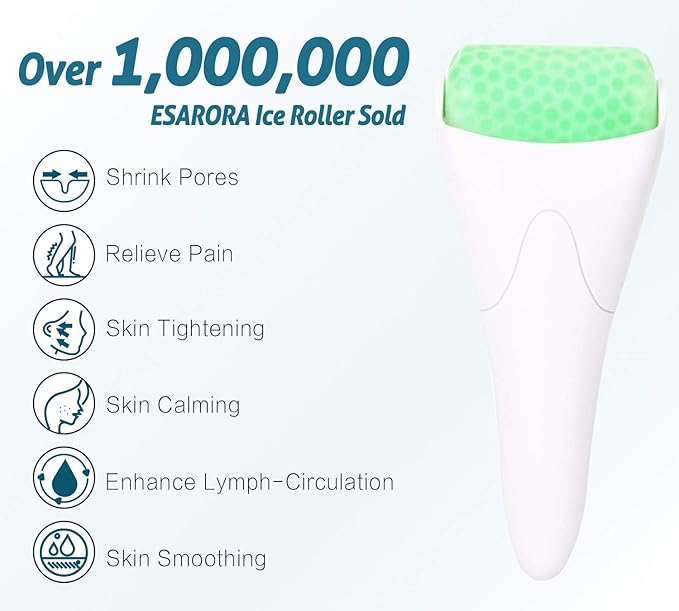 ESARORA Ice Roller for Face & Eye, Puffiness, Migraine, Pain Relief and Minor Injury, Skin Care Products-Velvo Beauty
