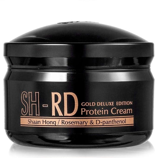 SH-RD Protein Cream Gold Deluxe Edition | Deep Conditioner for Dry Damaged Hair | Leave-In Hair Protein w/Rosemary & Gold Leaf | Repair Split Ends, Promote Shine - 2.71oz/80ml-Velvo Beauty