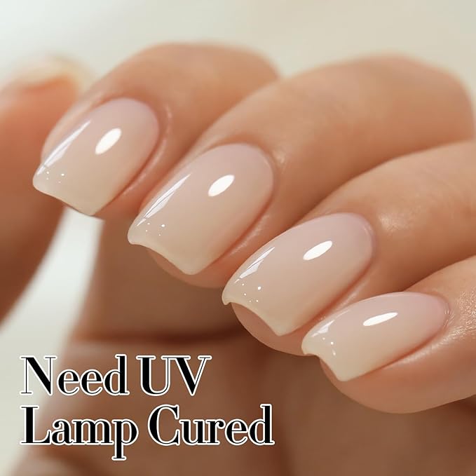 Double Rhythm 0.50 OZ Translucent Gel Polish Same Color Same Bottle Sheer Pastel Neutral Natural Milky 15 ML Jelly UV Nail Art DIY at Home (Cream Yellow-A1526)-Velvo Beauty