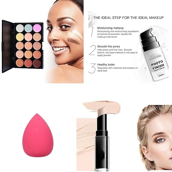 Makeup Sets Teens Makeup Kit for Women Full Kit Make up Kit Makeup Kits for Women Gift Eyeshadow Palette Concealer Palette Lipgloss Foundation Liquid Concealer Makeup Brushes Makeup Powder-Velvo Beauty