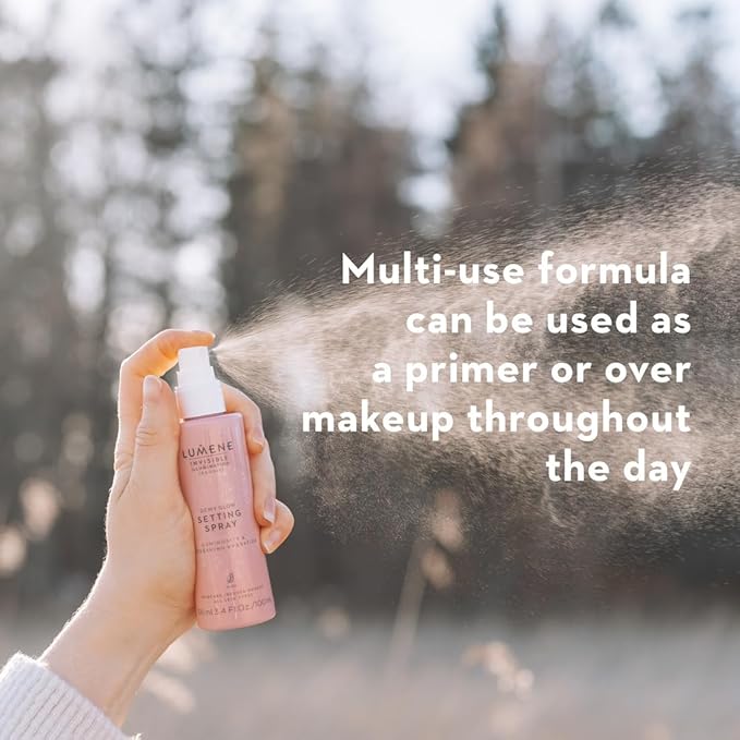 Lumene Invisible Illumination Dewy Glow Setting Spray - Facial Spray for All Skin Types - Makeup Primer & Dewy Setting Spray - Refreshing Face Mist (3.4 fl oz)-Velvo Beauty