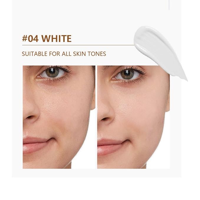 MAEPEOR Moisturizing Face Primer 4 Colors Long Lasting Matte Face Primer For Neutralizing Uneven Skin Tones & Brightening Complexion (04 White)-Velvo Beauty