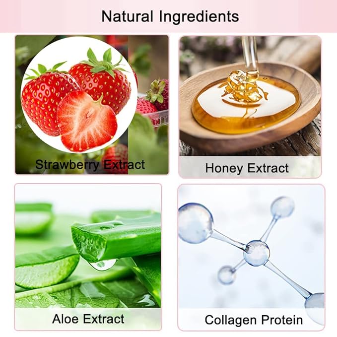 Nourishing Lip Balm Honey Pot, Moisturizing Strawberry Propolis Lip Mask, Hydrating & Prevention Dry and Cracked Lip Scrubs Exfoliator Lip Sleeping Mask Reduces Lip Lines-Velvo Beauty