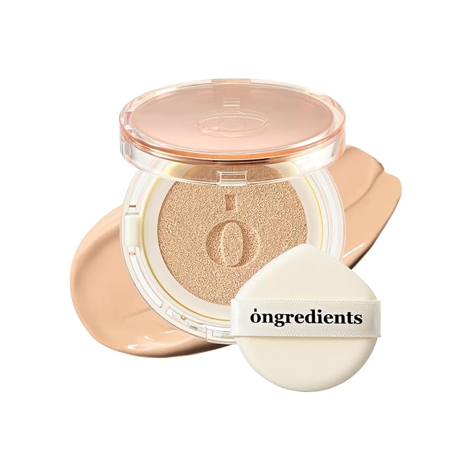 Skin Barrier Glow Cover Cushion, All-day Coverage, Glow Finish, Lightweight, Skincare-Like Texture, Non-cakey Makeup, Korean Cushion Foundation (#23W Sunlight, 0.15 oz)-Velvo Beauty