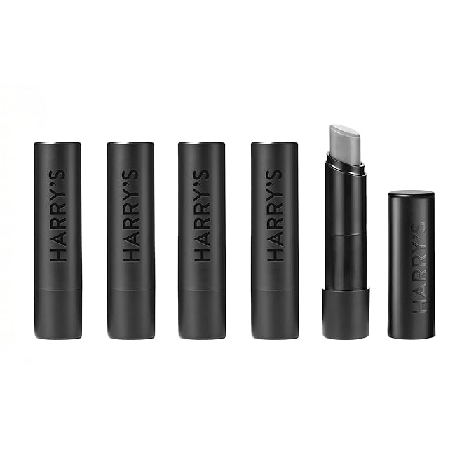 Harry's Black Lip Balm for Men - (5 Pack) Hydrating Men's Lip Balm with Natural Finish - Korean Skincare Technology with Meadowfoam Oil-Velvo Beauty