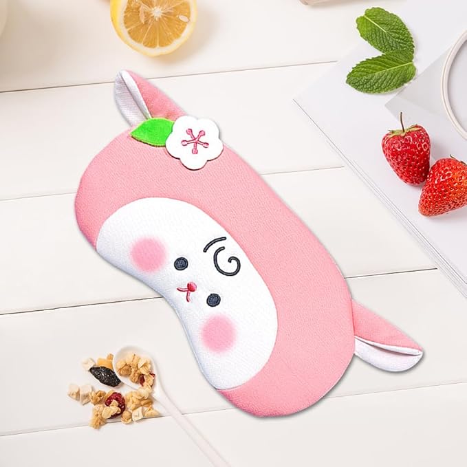 PERFECTSIGHT Sheep Sleep Eye Masks, Cute Plush Sleep Eye Cover Lightweight Adjustable Eyeshade Faux Fur Mask Cover for Women Men Sleep Travel Nap (Pink Sheep)-Velvo Beauty