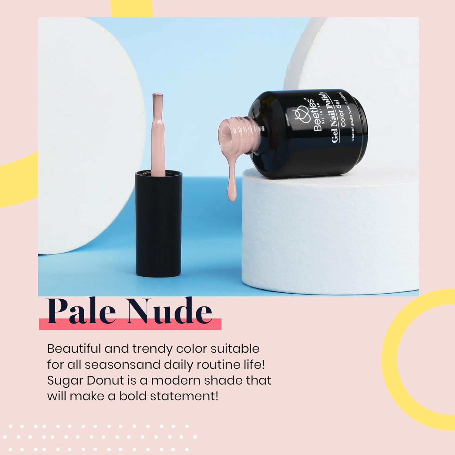 Beetles 15ml Natural Gel Polish Pale Nude Color Nail Gel Pink Neutral Soak Off Uv LED Nail Lamp All Season Nail Art Design Manicure Salon DIY Salon-Velvo Beauty