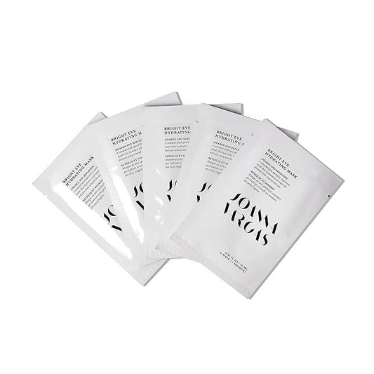Joanna Vargas Bright Eye Hydrating Mask. Concentrated Ultra-Luxe Bamboo Hydration Sheet Masks Target Dark Circles, Expression Lines and Skin Tone. 5 Sheets (0.35 oz/sheet)-Velvo Beauty