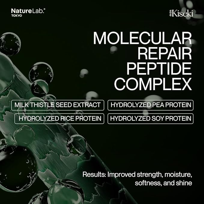 NatureLab.TOKYO Kiseki Molecular Repair Leave-In Hair Masque – Deep Conditioning Treatment to Restore, Strengthen & Bond Damaged Hair – Repair Split Ends, Add Shine & Smoothness – 1.7 Fl Oz-Velvo Beauty