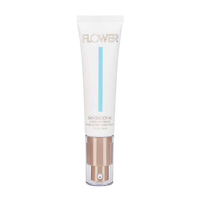 FLOWER BEAUTY By Drew Barrymore Skin Smoothie Hydro Pop Makeup Primer - Hydrating + Cooling - Lightweight feel + Absorbs Quickly - Grips Makeup for Long Lasting wear + Moisturizing - For All Skin Types-Velvo Beauty
