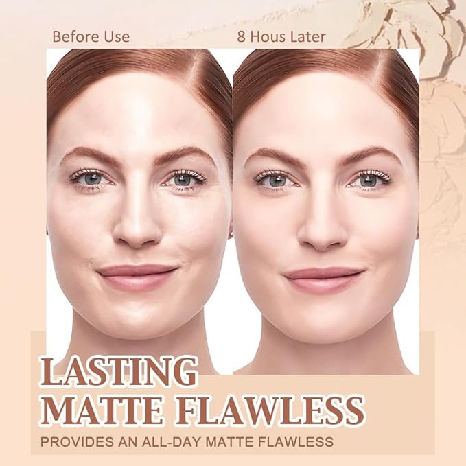 Oil Control Matte Perfection Face Pressed Powder, Matte Smooth Flawless Setting Powder Makeup, Polvo Compacto De Maquillaje, Waterproof Long Lasting, Cruelty Free, 0.35Oz (20 Ivory, 1)-Velvo Beauty