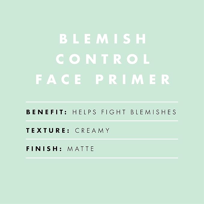 e.l.f. Blemish Control Face Primer, Soothing & Hydrating Makeup Primer For Fighting Blemishes, Grips Makeup To Last, Vegan & Cruelty-free, Large-Velvo Beauty