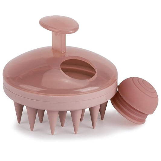 BTYMS Hair Scalp Scrubber Shampoo Brush with Dispenser, Silicone Scalp Massager Exfoliating Brush for Dandruff Removal-Velvo Beauty