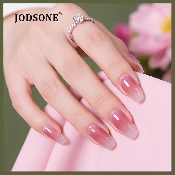 JODSONE 32 Colors Jelly Gel Nail Polish Kit with U V Light Crystal Transparent Classic Color 4 Functional Gel for All Seasons-Velvo Beauty