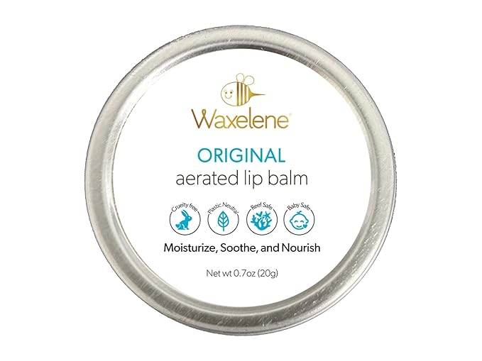 Waxelene Original Aerated Lip Balm Tin 4pc, Best Lip Balm Ever Organic Multipurpose Ointment Baby Eczema Dry Sensitive Skin Body Hand Face Moisturizer-Velvo Beauty