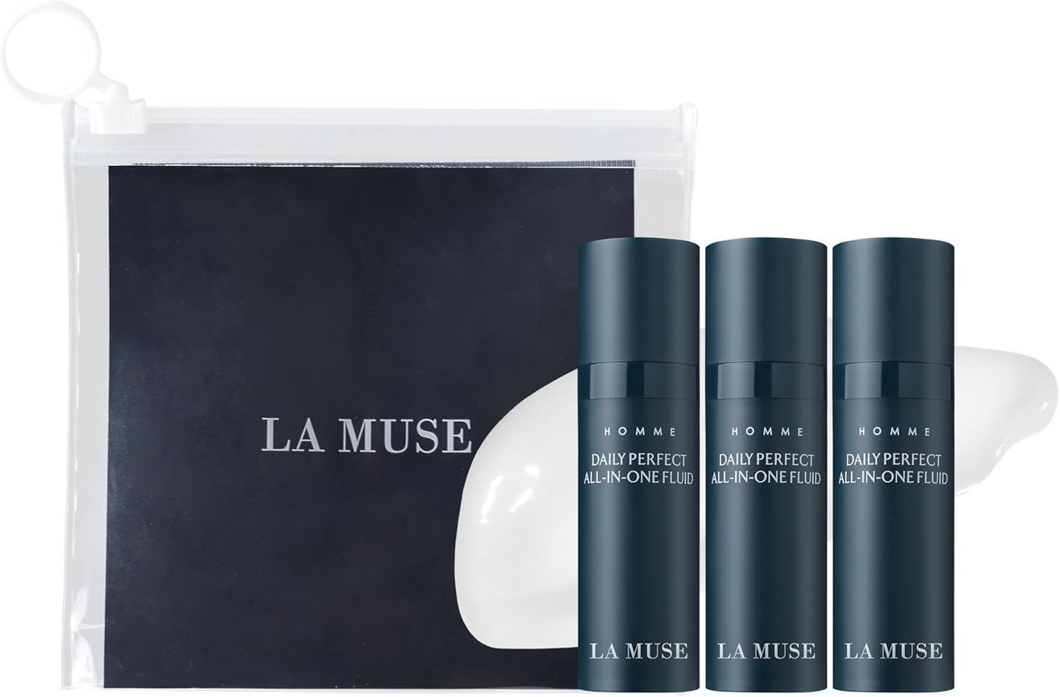 LA MUSE Homme Daily All-in-One Face Moisturizer for Men | 3-in-1 Toner, Lotion, Essence | Lightweight, Hydrating After-Shave Lotion for Oily & Sensitive Skin | Korean Skincare | Travel Size-Velvo Beauty