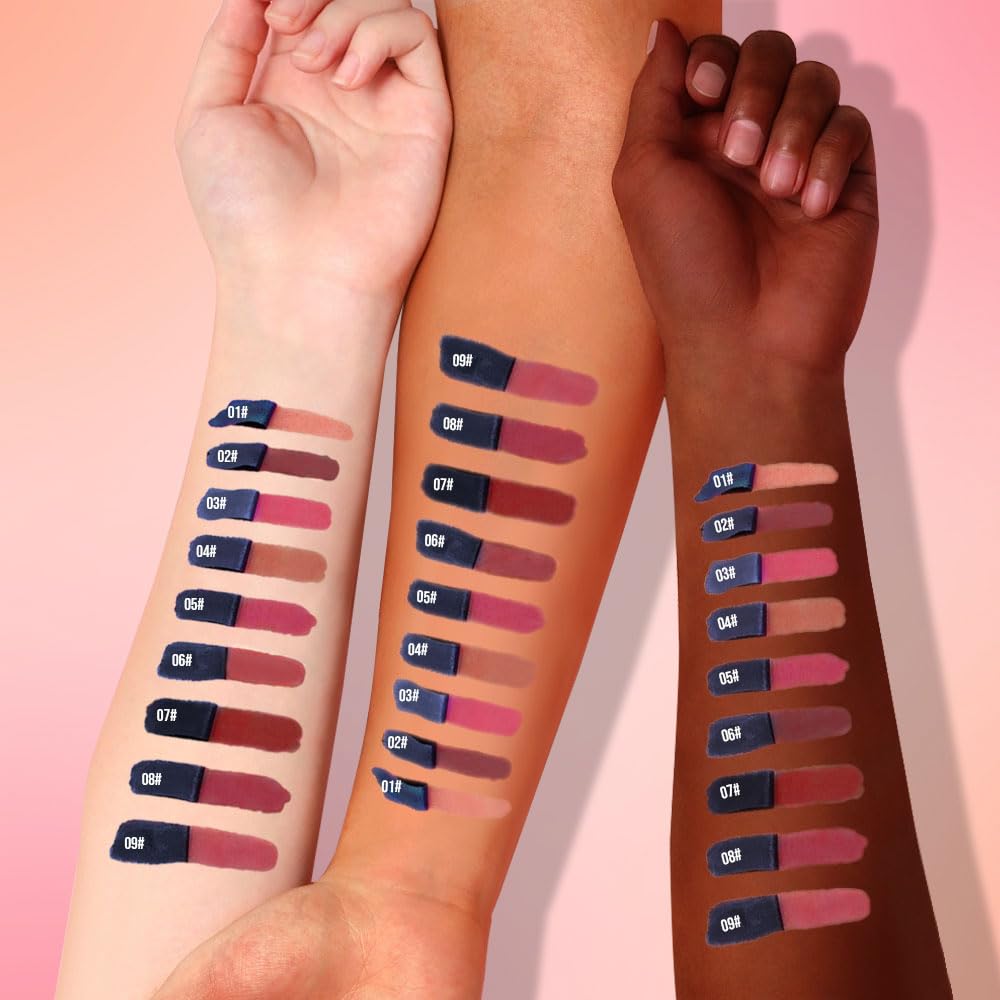 Lip Stain Peel Off Set–Long Lasting Waterproof Lip Tint, Smudge Proof Transfer Resistant Lip Stains Tattoo,High Pigment Matte Lip Color, Kiss Proof Peel Off Lip Stain Masque, Stay Lip Makeup 03+08-Velvo Beauty