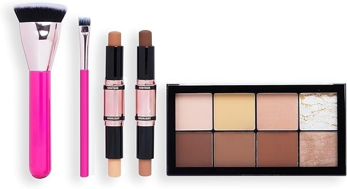 Contour Makeup Gift Set, Contour Sticks, Contour Brushes & Contour Palette Included-Velvo Beauty