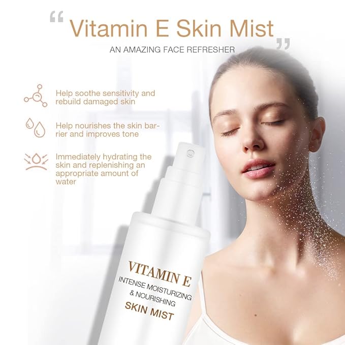 Neutriherbs Face Mist Vitamin E Hydrating Face Mist Natural Facial Spray Mist Moisturizing Soothing Skin Care US 4 fl.oz-Velvo Beauty