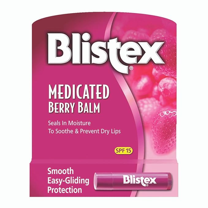 Blistex Medicated Berry Balm SPF 15 0.15 oz (Pack of 7)-Velvo Beauty