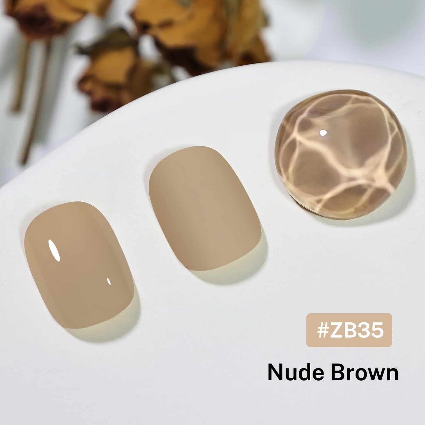 16.5ml Nude Brown Nail Polish Large Volume Quick Drying Nail Polish, Fast Drying and Long Lasting Color Nail Art DIY Home Manicure Gift for Women-Velvo Beauty