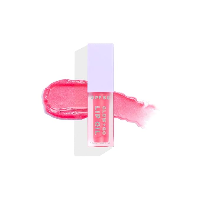 SPF50 Glow & Go Lip Oil: Lip Oil with SPF, Moisturizes and Protects Lips, 4.5ml in Watermelon-Velvo Beauty