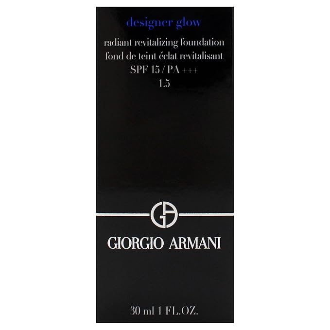 Designer Glow Radiant Revitalizing Foundation SPF 15 PA Plus - 1.5 by Giorgio Armani for Women - 1 oz Foundation-Velvo Beauty