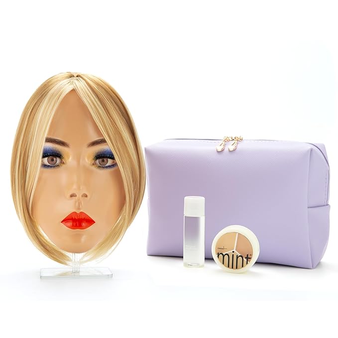 Makeup Practice Face, 2024 Upgrade 5D Makeup Mannequin Face Reusable Silicone Makeup Practice Face Board with Bracket, Come with Makeup remover & Concealer 3 Color & Makeup Bag Brown-Velvo Beauty