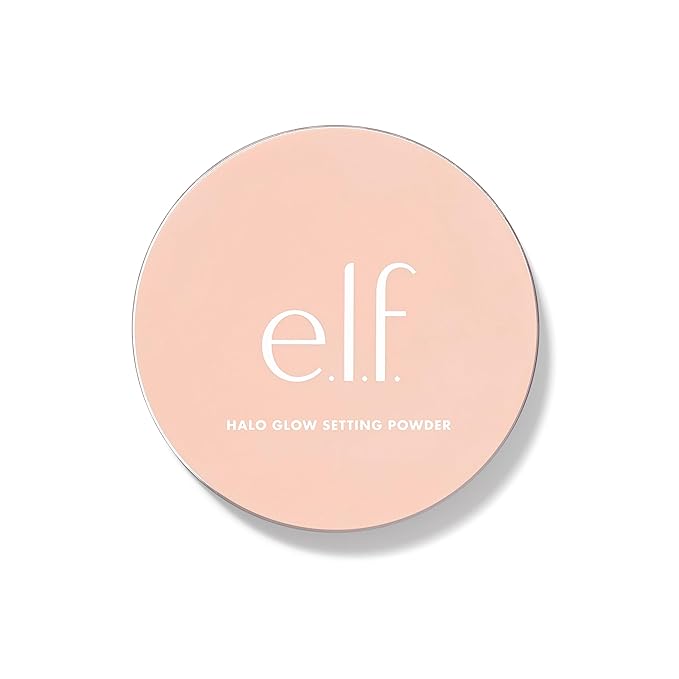 e.l.f., Halo Glow Setting Powder, Silky, Weightless, Blurring, Smooths, Minimizes Pores and Fine Lines, Creates Soft Focus Effect, Medium, Semi-Matte Finish, 0.24 Oz-Velvo Beauty