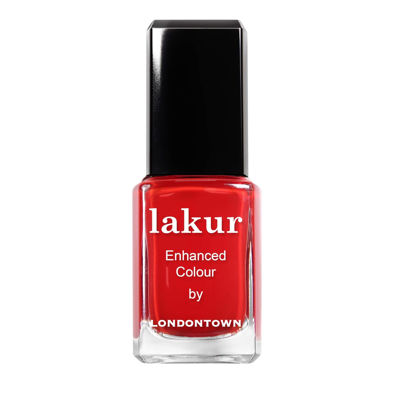 LONDONTOWN lakur Nail Polish - Chip-Resistant, Non-Toxic, Conditions & Hydrates Nails Glossy Vibrant Red, Londoner Love, .40 fl oz-Velvo Beauty