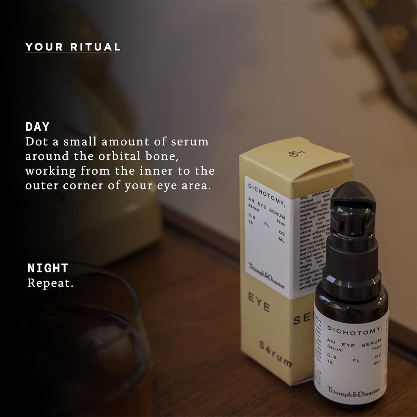 Triumph & Disaster | Dichotomy Eye Serum | Anti-Aging, Targeting Dark Circles, Crows Feet & Puffiness for Men - 0.5 fl oz-Velvo Beauty