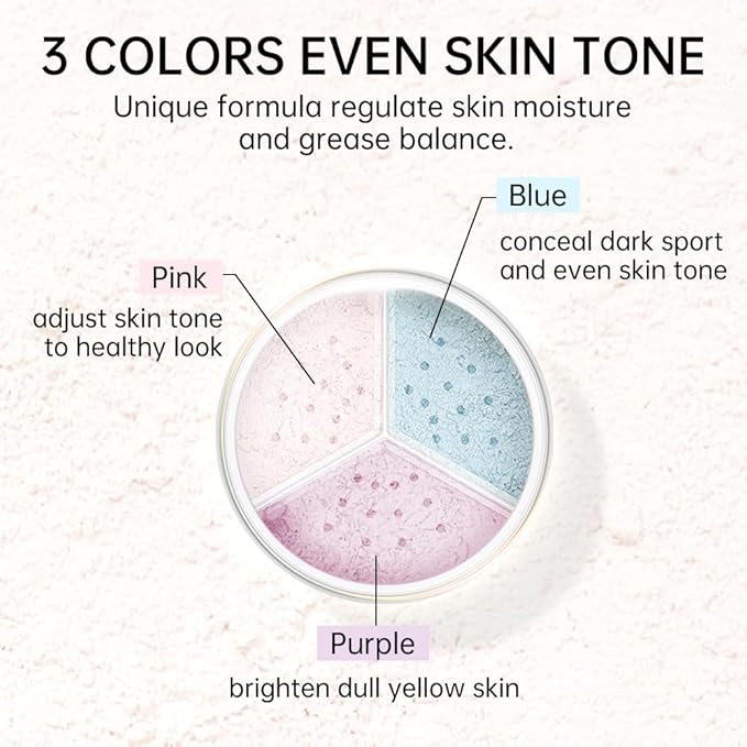 CATKIN Poreless Finish Loose Setting Powder Makeup, Translucent Matte Finishing Makeup for All Skin Tones, 3 Colors Even Skin Tone – 0.42 oz Includes Velour Puff-Velvo Beauty