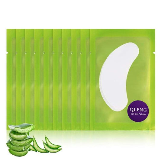 55 Pairs Set, Under Eye Hydrogel Pads, Professional Lint Free Eye Mask Eyelash Extension Gel Patches Kit for Adhesive Lash Beauty Tool (Green)-Velvo Beauty