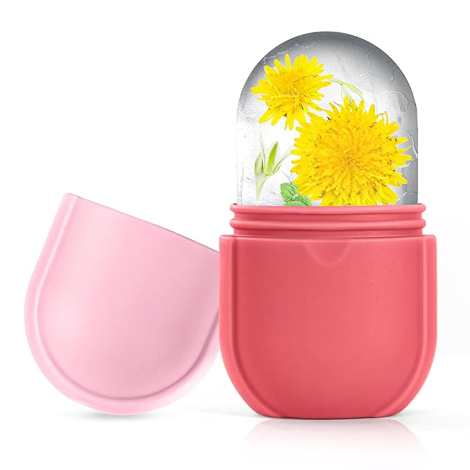 Coquette Ice Roller for Face and Eye, Ice Face Roller, Aesthetic Skin Care Tools Gifts for Women Cute Preppy Stuff,Silicone Ice Mold for Beauty(Pink)-Velvo Beauty