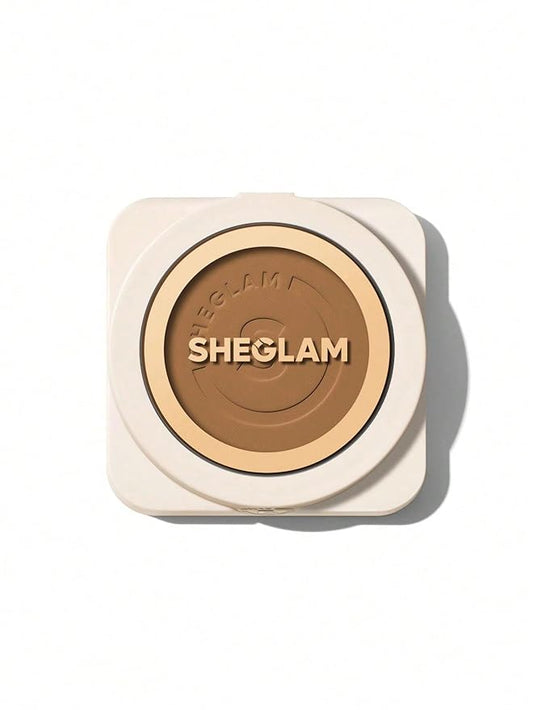 SHEGLAM SKin-Focus Full Coverage Powder Foundation Oil-Control Lightweight Face Pressed Powder Makeup-Porcelain-Velvo Beauty