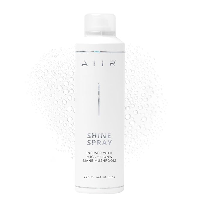 AIIR Shine Spray -Smoothing Spray for Glossy Sleek Hair, Humidity and Frizz Shield Spray, Gloss Spray, Lightweight Spray Coats and Protects Hair, Enhance Shine & Color with Reflect, 6 oz-Velvo Beauty