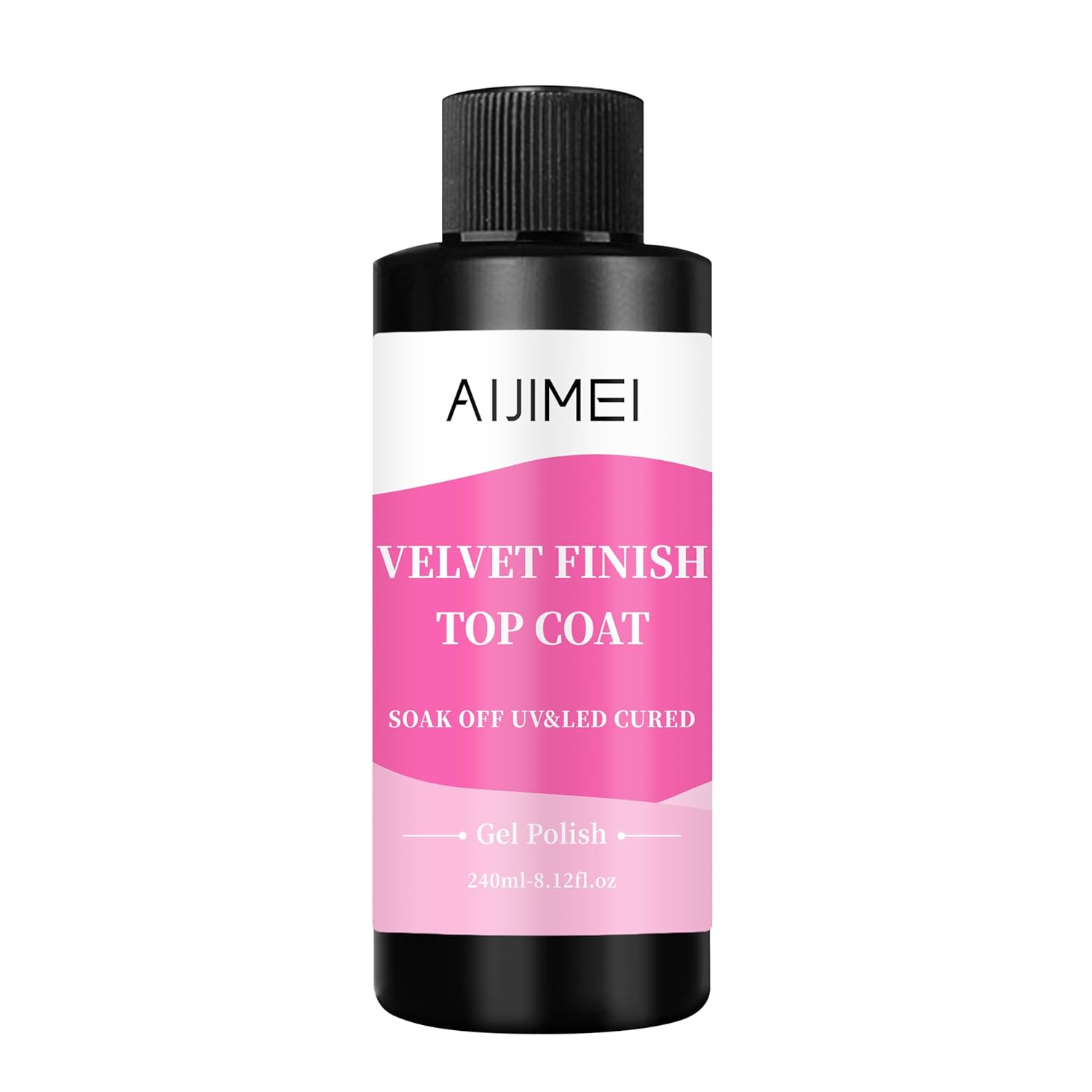 AIJIMEI Velvet Finish Top Coat 8 Fl.Oz Luxurious Matte Effect, Quick Dry, Easy Application, Suitable for All Nail Types, Professional Quality Gel Nail Polish for Home Use-Velvo Beauty