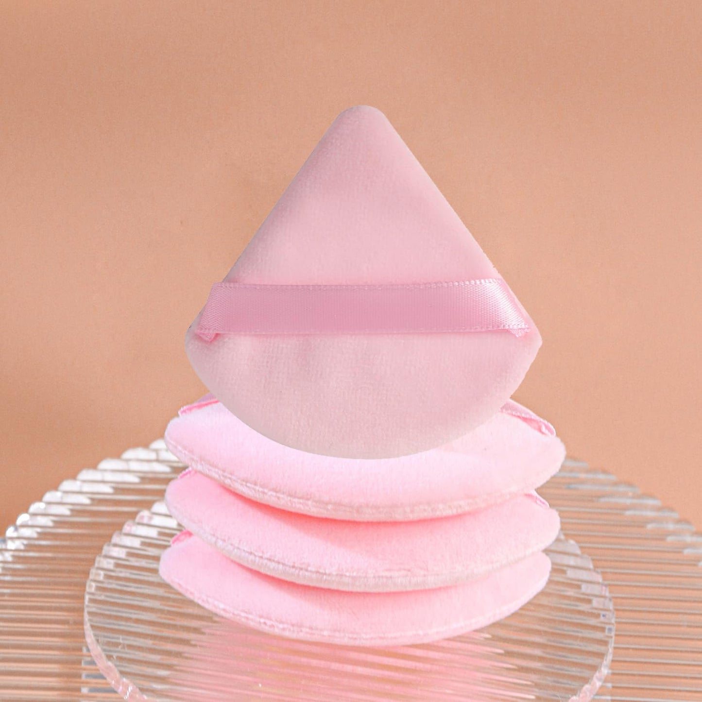 24 Pcs Triangle Powder Puff, Cotton Makeup Puff, Washable Face Powder Puff (24LP), Christmas Gifts Stocking Stuffers for Women Girls-Velvo Beauty