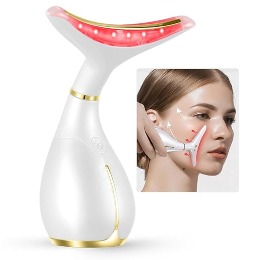 Ms.W Red Light Facial Massager, Face Massager Tool for Skin Care with LED, Thermal, and Vibration,Tightenings and Rejuvenation for Face and Neck-Velvo Beauty