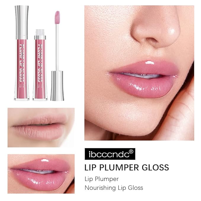 ibcccndc Lip Plumper gloss,Natural Lip Plumper,High Shine Lip Plumper,Lip Enhancer for Fuller,Sexy Lip Gloss,Shiny Lip Gloss For Girls and Women (6)-Velvo Beauty