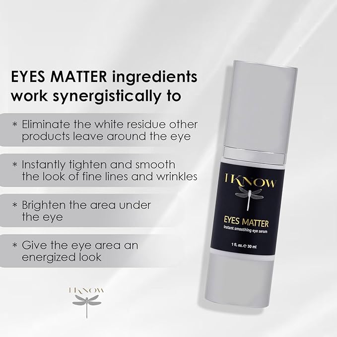 EYES MATTER Instant Smoothing Eye Serum, Rapid Wrinkle Reducer, Rejuvenating, Brightening Treatment for Fine Lines, Puffiness & Dark Circles, (1oz)-Velvo Beauty